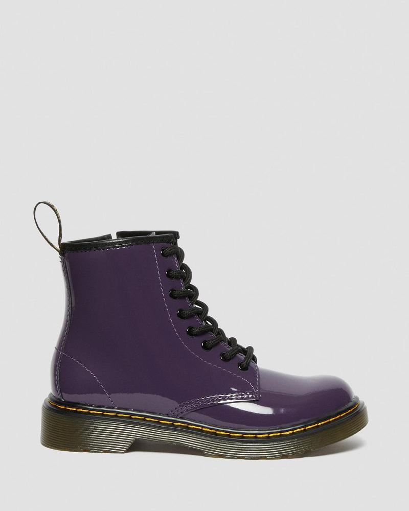 Dr Martens Junior 1460 Lak Leren Veterlaarzen Kinderen Paars | NL 137YXF